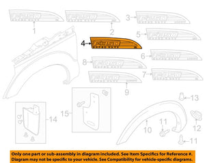 2011-2014 Ford F-350 Super Duty XL Fender Emblem Nameplate Genuine New